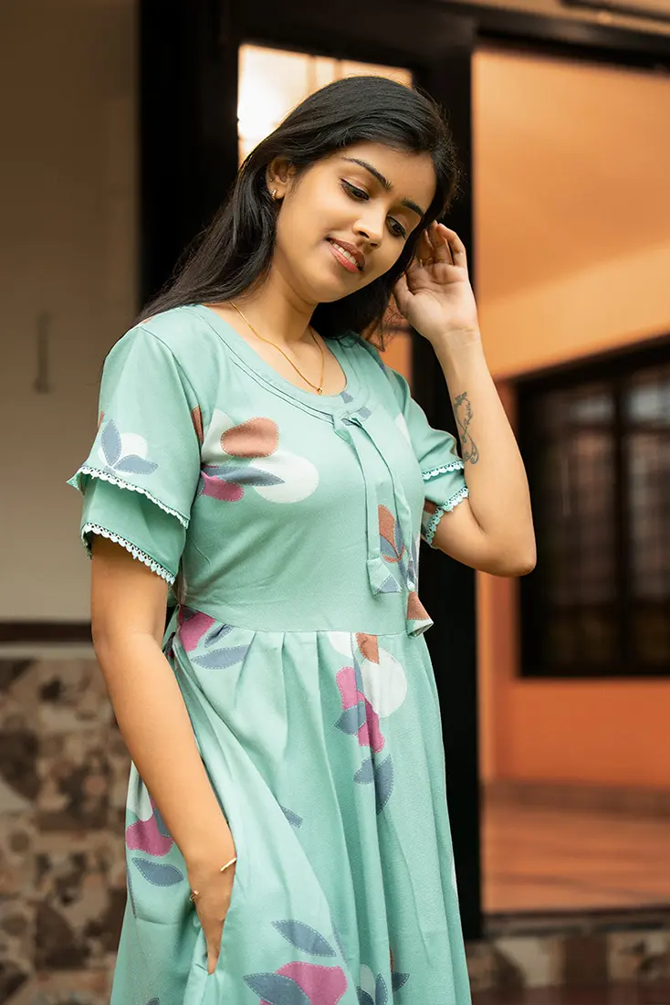 NB Printed Pastel Mint Alpine Maxi