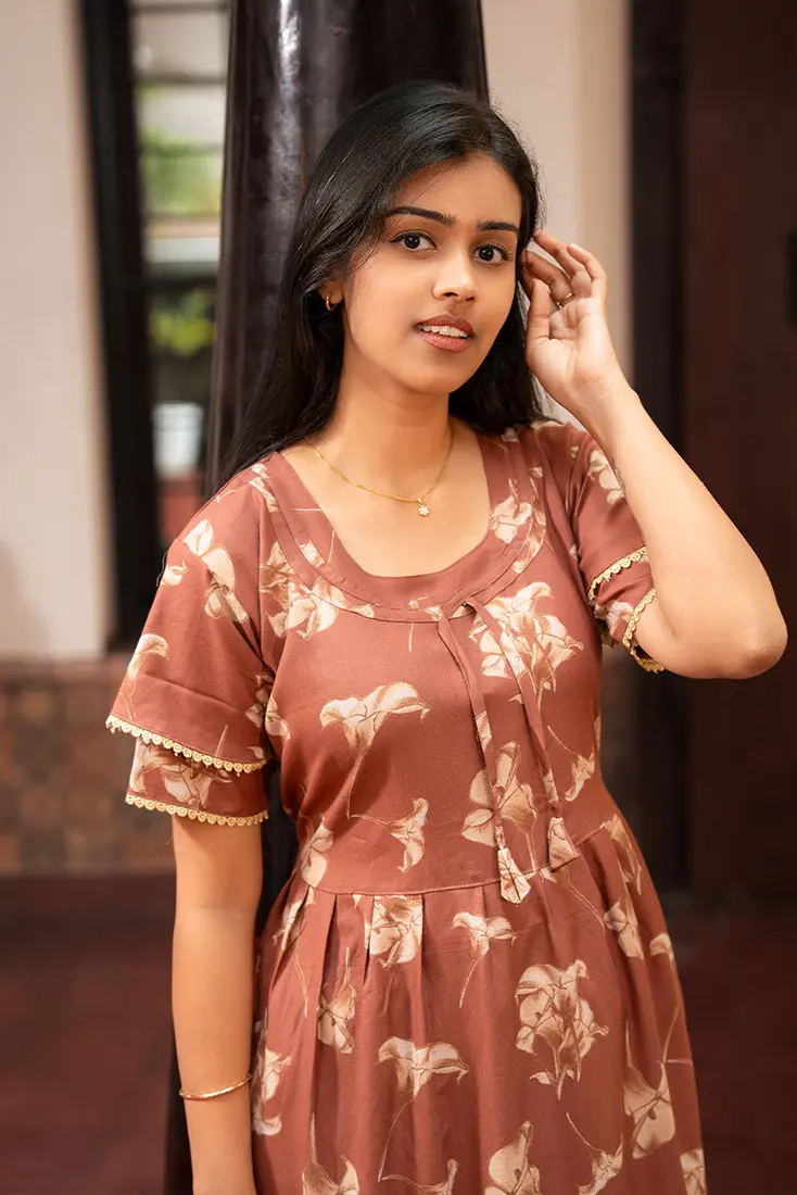                                                              NB Printed Rust Alpine Maxi                                                         