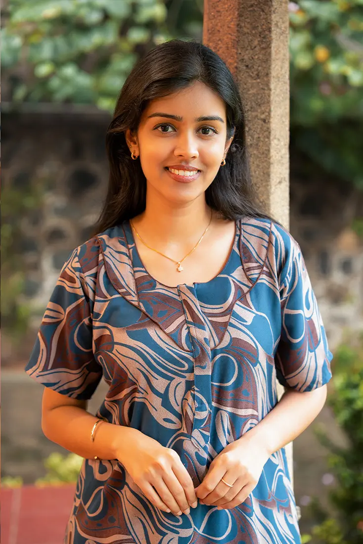                                                              NB Printed Blue Deep Teal Alpine Nighty                                                         