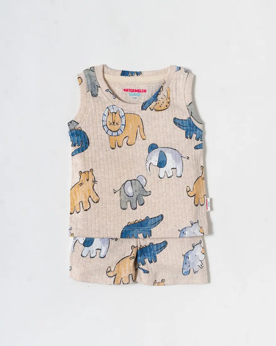 Sandstone Safari Sleeveless Co-ord Set