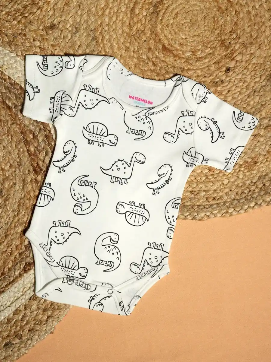 Dinosaur Print Baby Romper