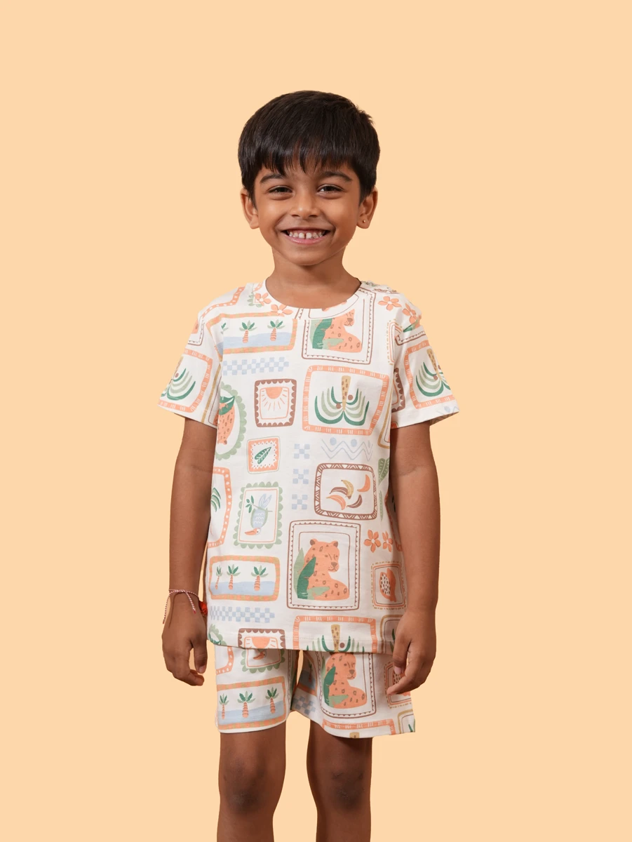 Jungle Tales Co-ord Set | 100% Cotton Single Jersey | 6–12M to 5–6Y