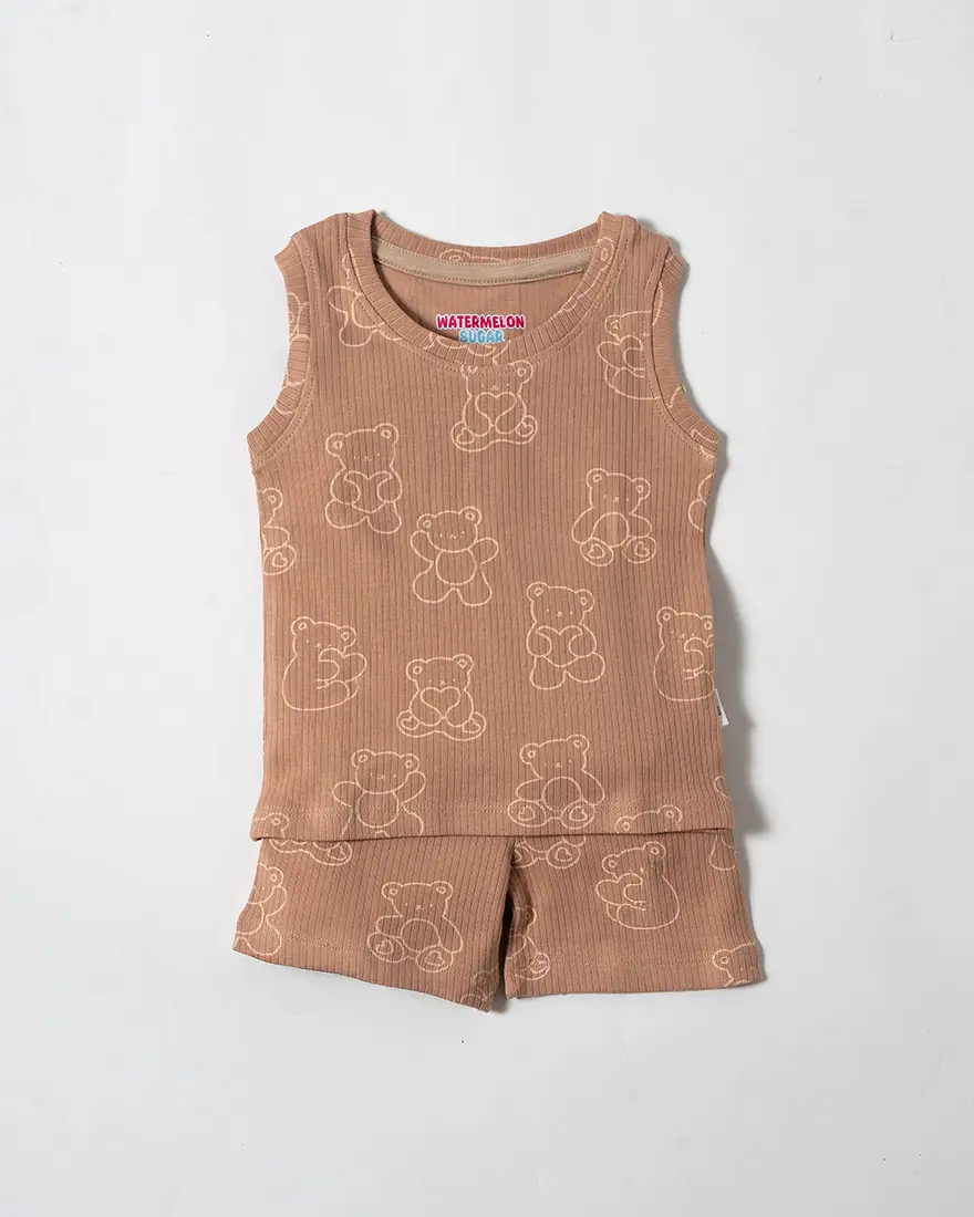 Mocha Teddy Trails Sleeveless Co-Ord Set