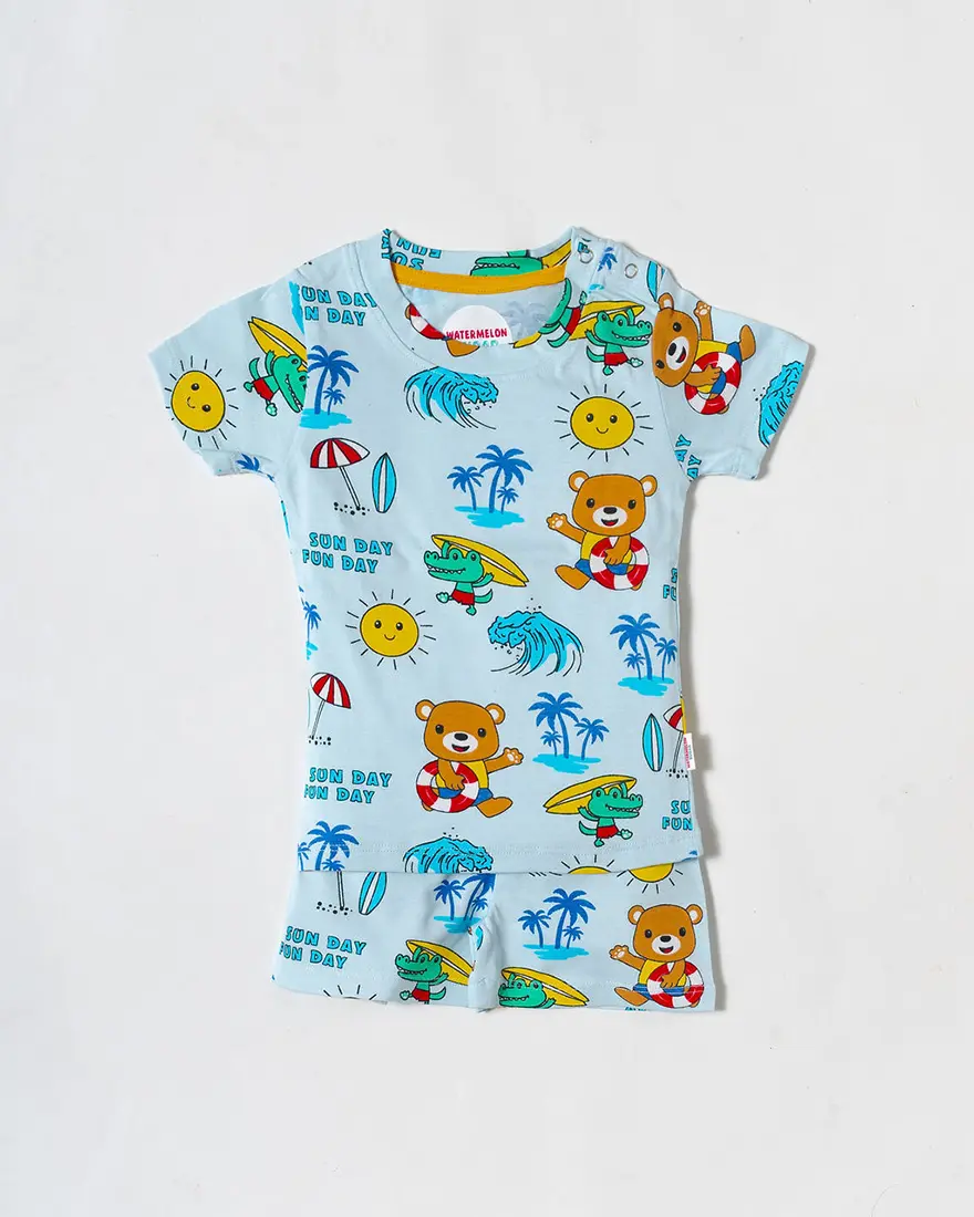 Sky Blue Beach Adventure Co-Ord Set